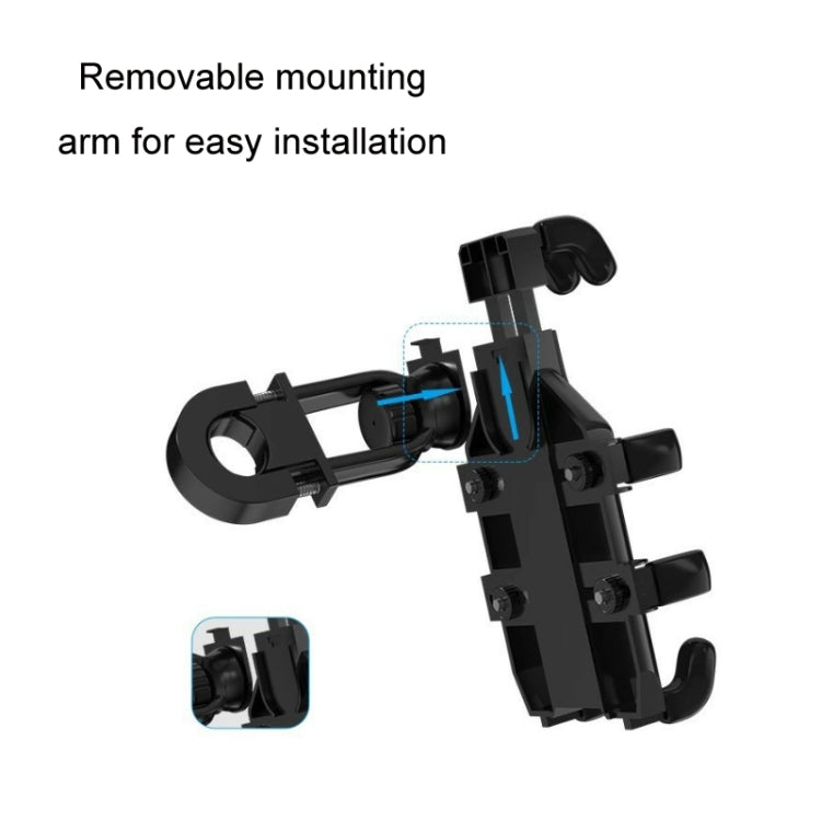 JNHW Motorcycle Bicycle Eight Claw Mobile Phone Navigation Shockproof Bracket, Style: For Rearview Mirror - Holder by JNHW | Online Shopping UK | buy2fix