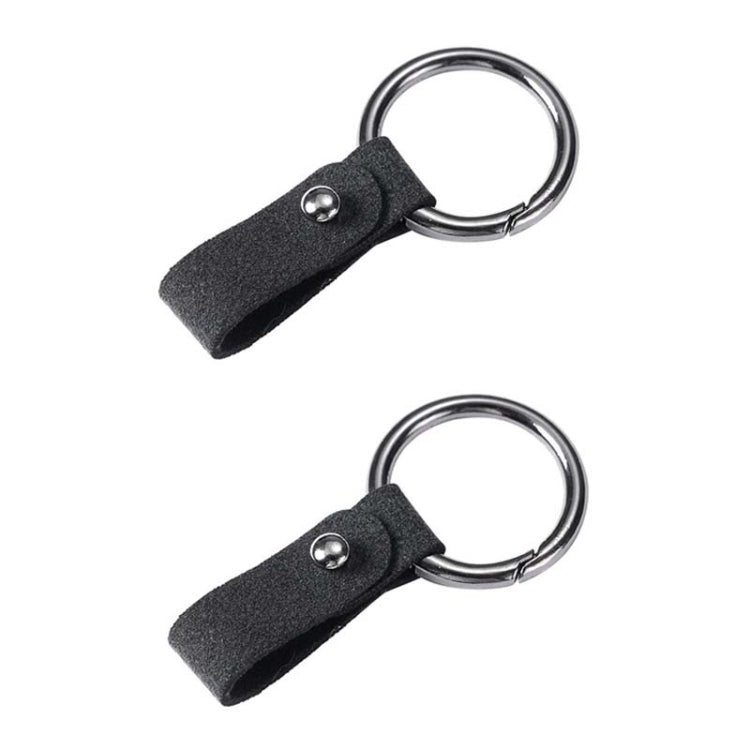 2pcs Simple Universal Car Keychain Metal Spring Ring DIY Pendant Decorations(Black) - Key Rings by buy2fix | Online Shopping UK | buy2fix