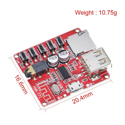 Bluetooth Decoder Board MP3 Lossless Car Speaker Amplifier Modification Bluetooth 4.1 Circuit Board(5 Keys) - Breadboard / Amplifier Board by buy2fix | Online Shopping UK | buy2fix