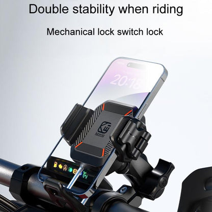 Kewig M33-C3 Outdoor Motorcycle Bike Riding Anti-Theft Shock Absorbing Cell Phone Holder(Rearview Mirror Lever) - Holder by Kewig | Online Shopping UK | buy2fix