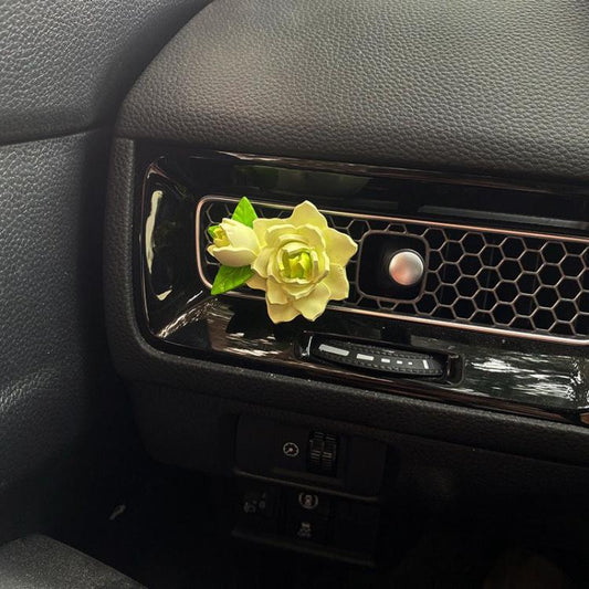 Car Aromatherapy Diffuser Stone Auto Air Vent Gardenia Decorative Fragrance(Green) - Air Freshener by buy2fix | Online Shopping UK | buy2fix