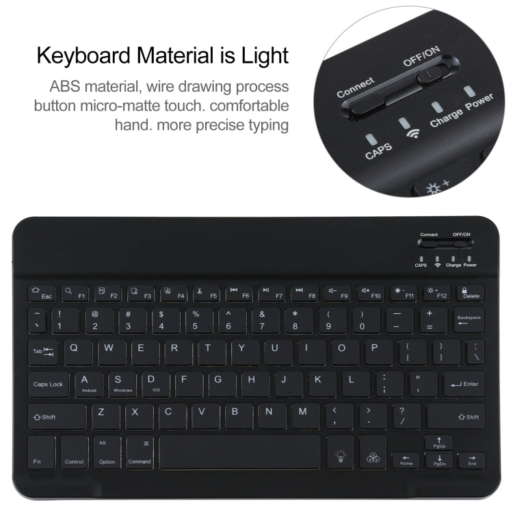 AM10S Detachable Bluetooth Backlight Keyboard Ultrathin Horizontal Flip Leather Tablet Case with Holder for Lenovo M10 Plus 10.3 inch X606F(Black) - Lenovo Keyboard by buy2fix | Online Shopping UK | buy2fix