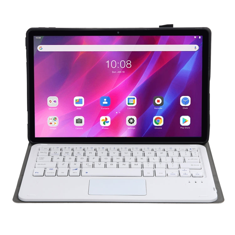 AK10-A 2 in 1 Detachable Bluetooth Keyboard + Lambskin Texture TPU Protective Leather Tablet Case with Touchpad & Holder for Lenovo Qitian K10 TB-X6C6X(Rose Gold) - Lenovo Keyboard by buy2fix | Online Shopping UK | buy2fix