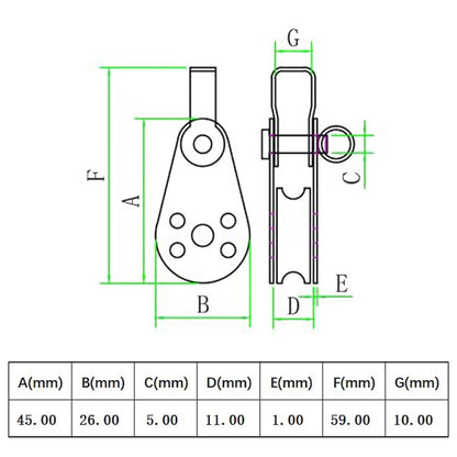 2 PCS 316 Stainless Steel Yacht Pulley - Marine Accessories & Parts by buy2fix | Online Shopping UK | buy2fix