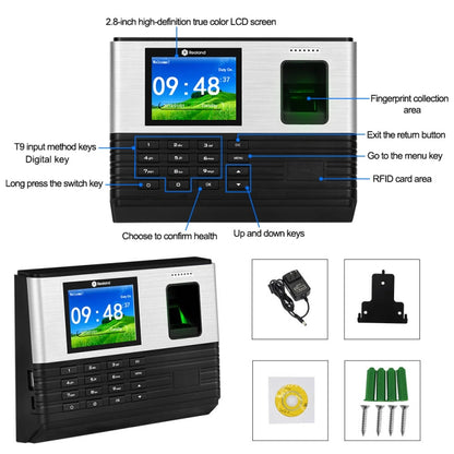 Realand AL355 Fingerprint Time Attendance with 2.8 inch Color Screen & ID Card Function & WiFi - Attendance System by Realand | Online Shopping UK | buy2fix