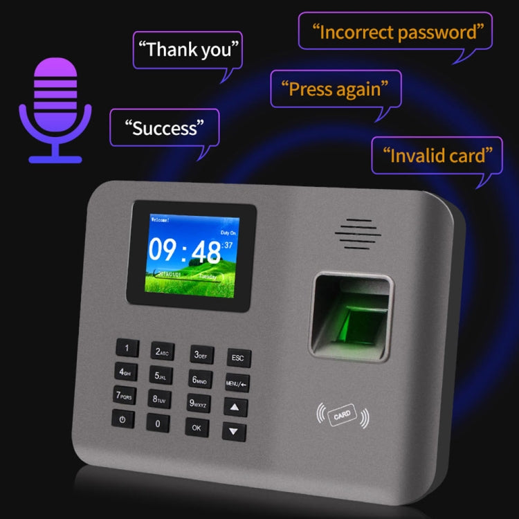 Realand AL321 Fingerprint Time Attendance with 2.4 inch Color Screen & ID Card Function - Attendance System by Realand | Online Shopping UK | buy2fix