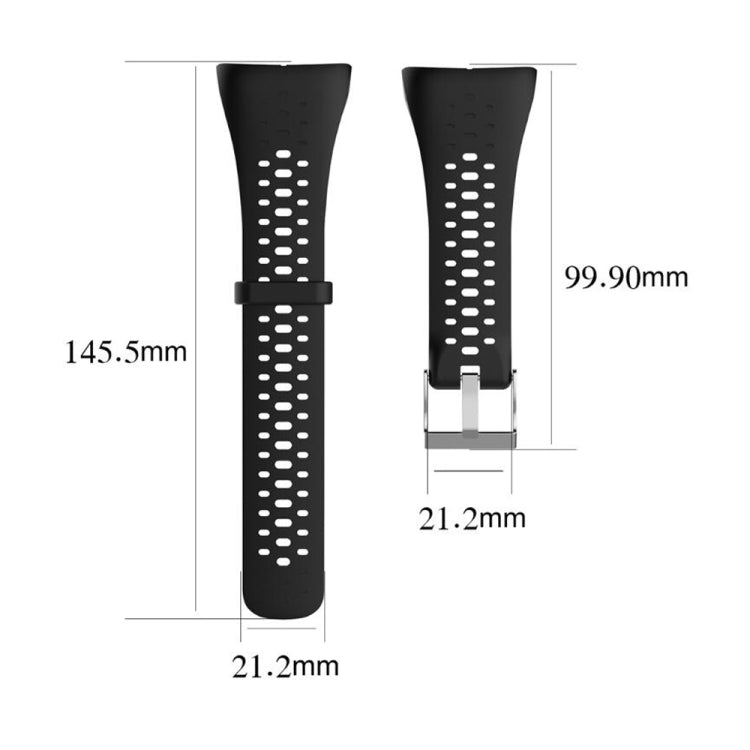 Silicone Sport Watch Band for POLAR M400 / M430(Black) - Smart Wear by buy2fix | Online Shopping UK | buy2fix