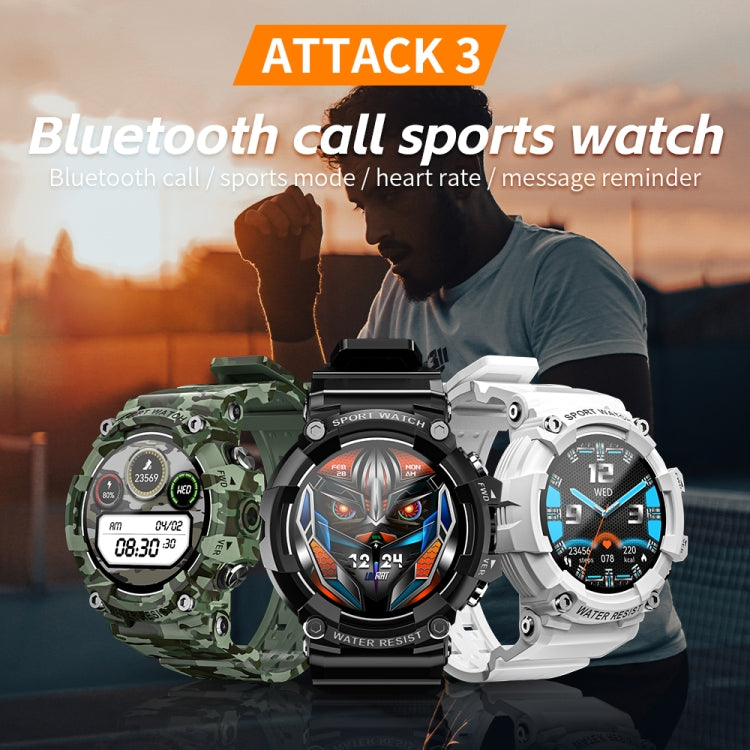 LOKMAT ATTACK 3 1.28 inch TFT Screen Sports Fitness Smart Watch, Support Bluetooth Call(Black) - Smart Watches by Lokmat | Online Shopping UK | buy2fix