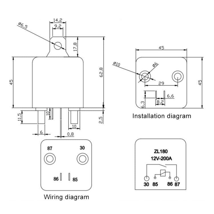 12V 200A Car Start Relay with Accessories -  by buy2fix | Online Shopping UK | buy2fix