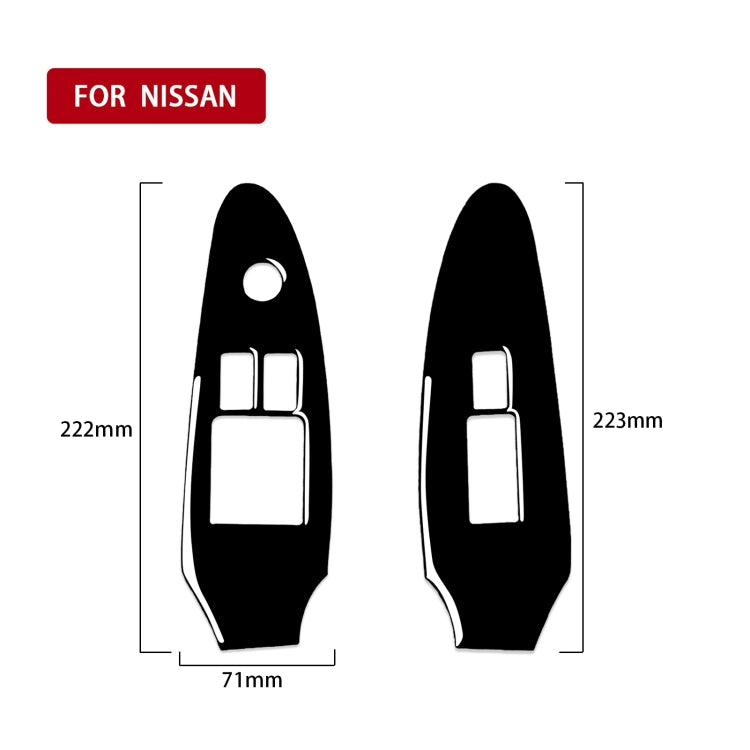 For Nissan 370Z Z34 2009- 2 in 1 Car Window Lift Panel Decorative Sticker, Left Drive (Black) - In Car by buy2fix | Online Shopping UK | buy2fix