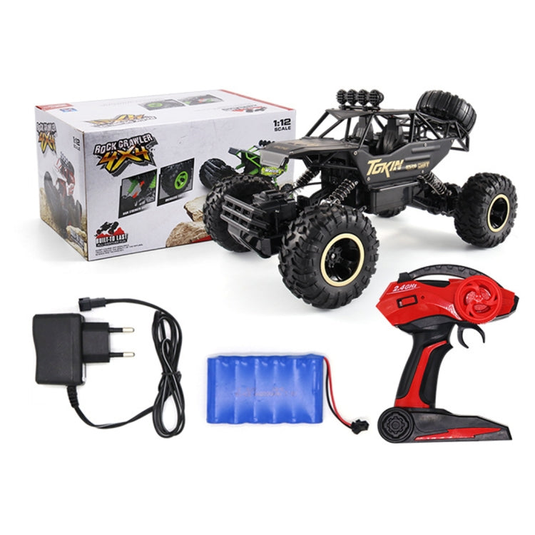 HD6026 1:12 Large Alloy Climbing Car Mountain Bigfoot Cross-country Four-wheel Drive Remote Control Car Toy, Size: 37cm(Green) - RC Cars by buy2fix | Online Shopping UK | buy2fix