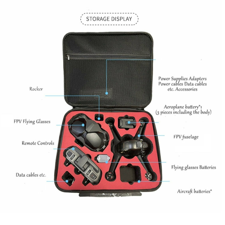 Portable Hard Case Carrying Travel Storage Box Waterproof Hard Case Storage Bag for DJI FPV(Black) - DJI & GoPro Accessories by buy2fix | Online Shopping UK | buy2fix