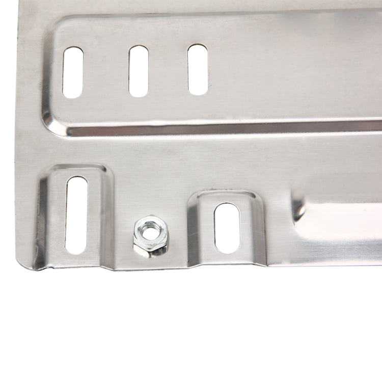 Stainless Steel License Plate Bracket Vehicle License Plate Bracket Bottom Plate Automobile License Plate Conversion Frame(Silver) - License Plate Covers & Frames by buy2fix | Online Shopping UK | buy2fix