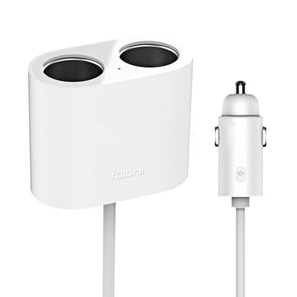 Original Xiaomi ROIDMI 2 in 1 120W 10A Car Cigarette Lighter + Dual USB Port Quick Charge Car Charger(White) - In Car by Xiaomi | Online Shopping UK | buy2fix