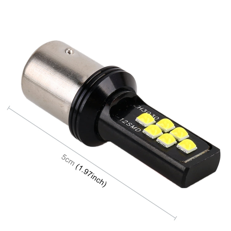 2 PCS 1156 DC9-16V / 3.5W Car Auto Turn Lights 12LEDs SMD-ZH3030 Lamps, with Constant Current(White Light) - Arrow Turn Lights by buy2fix | Online Shopping UK | buy2fix