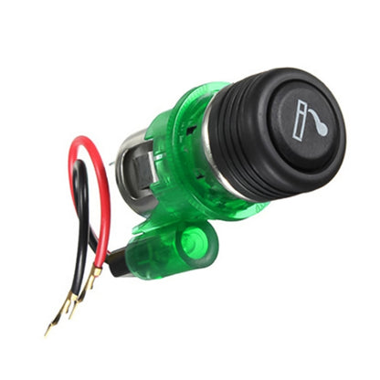 Car 10A 12V European Standard Cigarette Lighter Full Assembly with Light (Green) - Cigar Socket by buy2fix | Online Shopping UK | buy2fix