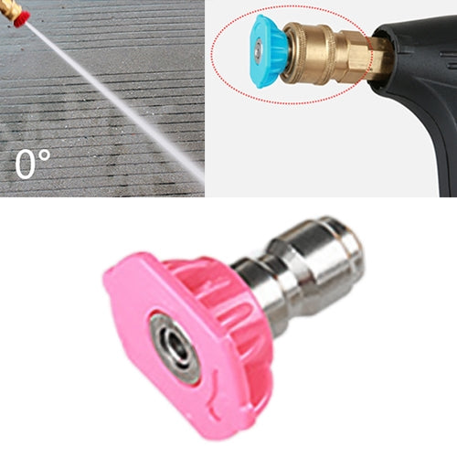 High Pressure Car Wash Gun Jet Nozzle Washer Accessories, Nozzle Angle: 0 Degree Big Hole, Pink - Car Washer & Accessories by buy2fix | Online Shopping UK | buy2fix