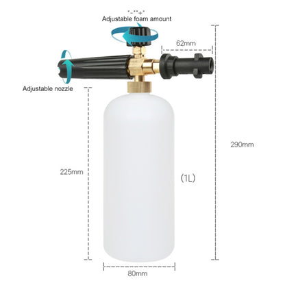 High Pressure Car Wash Foam Gun Soap Foamer Generator Water Sprayer Gun, Outer Wire: 22 x 1.5, Inner Hole: 15 - Car Washer & Accessories by buy2fix | Online Shopping UK | buy2fix