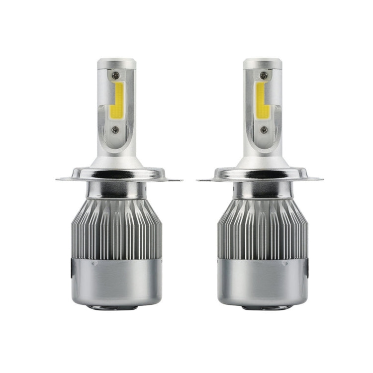 2 PCS C9 H4 18W 1800LM 6000K Waterproof IP68 Car Auto LED Headlight with 2 COB LED Lamps, DC 9-36V(White Light) - LED Headlamps by buy2fix | Online Shopping UK | buy2fix