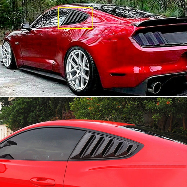 2 PCS Carbon Fiber Painted Panel Side Window Louver Cover Cooling Panel Trim Set for Ford Mustang 2015-2018 - Decorative Sticker by buy2fix | Online Shopping UK | buy2fix