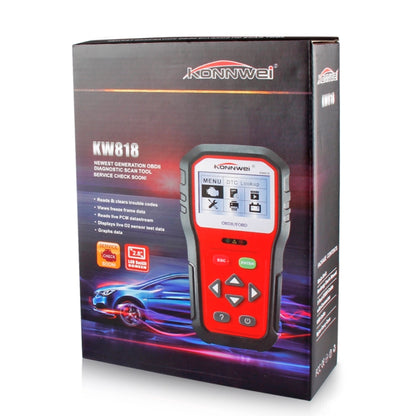 KONNWEI KW818 EOBD / OBDII Car Auto Diagnostic Scan Tools CAN Code Reader Scanner (Only for 12V Gasoline Car) - Code Readers & Scan Tools by KONNWEI | Online Shopping UK | buy2fix