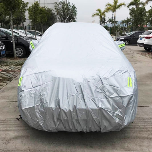 PVC Anti-Dust Sunproof SUV Car Cover with Warning Strips, Fits Cars up to 4.7m(183 inch) in Length - PE Material by buy2fix | Online Shopping UK | buy2fix