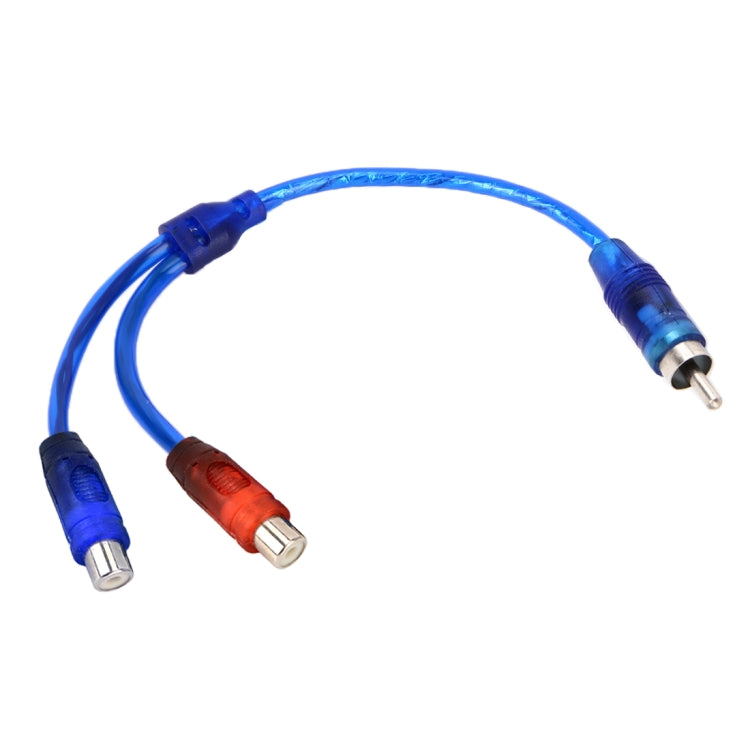 Car AV Audio Video 2 Female to 1 Male Aluminum Extension Cable Wiring Harness, Cable Length: 26cm - In Car by buy2fix | Online Shopping UK | buy2fix