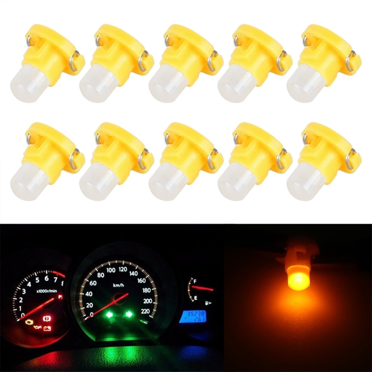 10PCS 2W T4.2 Wedge Instrument Panel LED Light Dashboard Gauge Cluster Indicator Lamp Bulb(Yellow Light) - Instrument Lights by buy2fix | Online Shopping UK | buy2fix