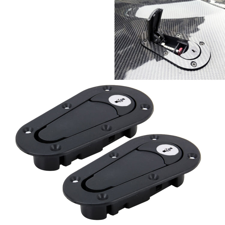 A Pair Car Modified Hood Lock General Racing Car Cover Lock with Keys(Black) - In Car by buy2fix | Online Shopping UK | buy2fix