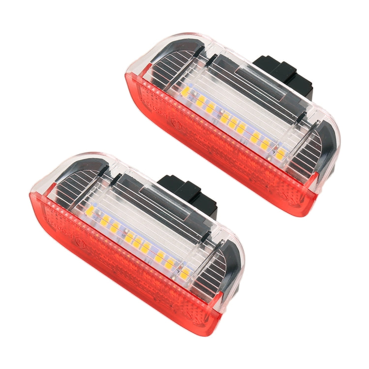 2 PCS LED Car DC 12V 1.6W Door Lights Lamps 18LEDs SMD-3528 Lamps for Volkswagen Golf 5 / 6, White Light + Red Light - Door Lights by buy2fix | Online Shopping UK | buy2fix