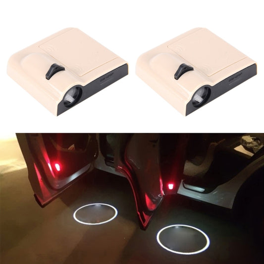 2 PCS LED Ghost Shadow Light, Car Door LED Laser Welcome Decorative Light, Display Logo for Ford Car Brand(Khaki) - Door Lights by buy2fix | Online Shopping UK | buy2fix