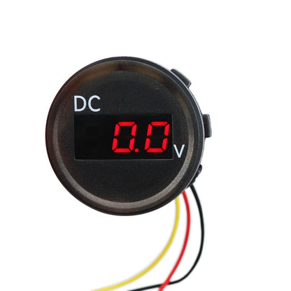 B3612 DC 0-100V IP67 Universal Car / RV / Boat Modified Digital Voltmeter with Cable, Cable Length: 18cm - In Car by buy2fix | Online Shopping UK | buy2fix