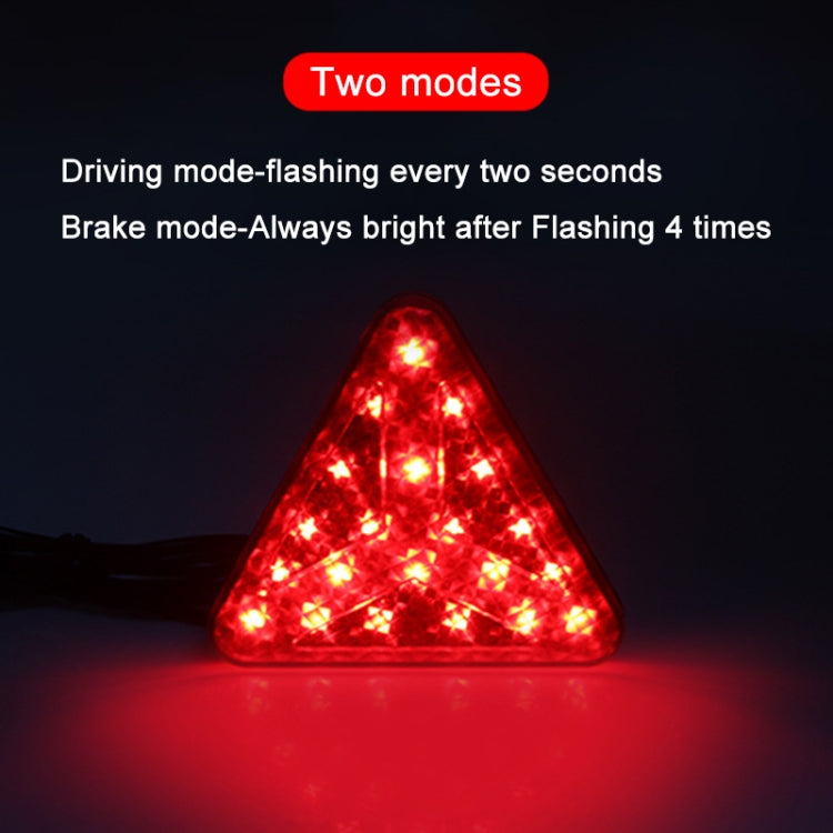 Bicycle / Mountain Bike X Style Triangle Pilot Light LED Tail Light (Red) - Taillights by buy2fix | Online Shopping UK | buy2fix