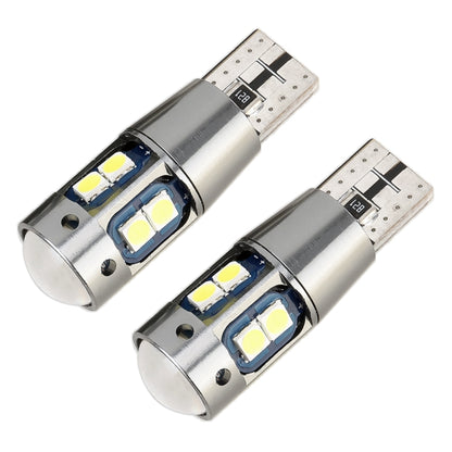 2 PCS T10 DC12V / 2.3W / 6000K / 180LM 10LEDs SMD-3030 Car Clearance Light, with Decoding - In Car by buy2fix | Online Shopping UK | buy2fix