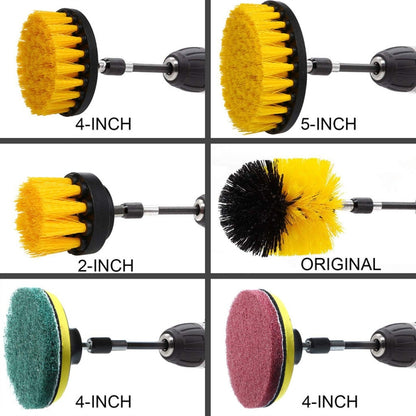 14 in 1 4 inch Sponge Scouring Pad Floor Wall Window Glass Cleaning Descaling Electric Drill Brush Head Set, Random Color Delivery - Home & Garden by buy2fix | Online Shopping UK | buy2fix