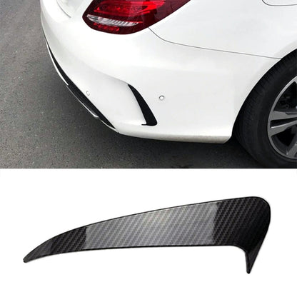 Car Rear Bumper Air Outlet Wind Knife Blade Decoration Sticker Strip for Mercedes-Benz C Class W205 (Carbon Fiber Black) - In Car by buy2fix | Online Shopping UK | buy2fix