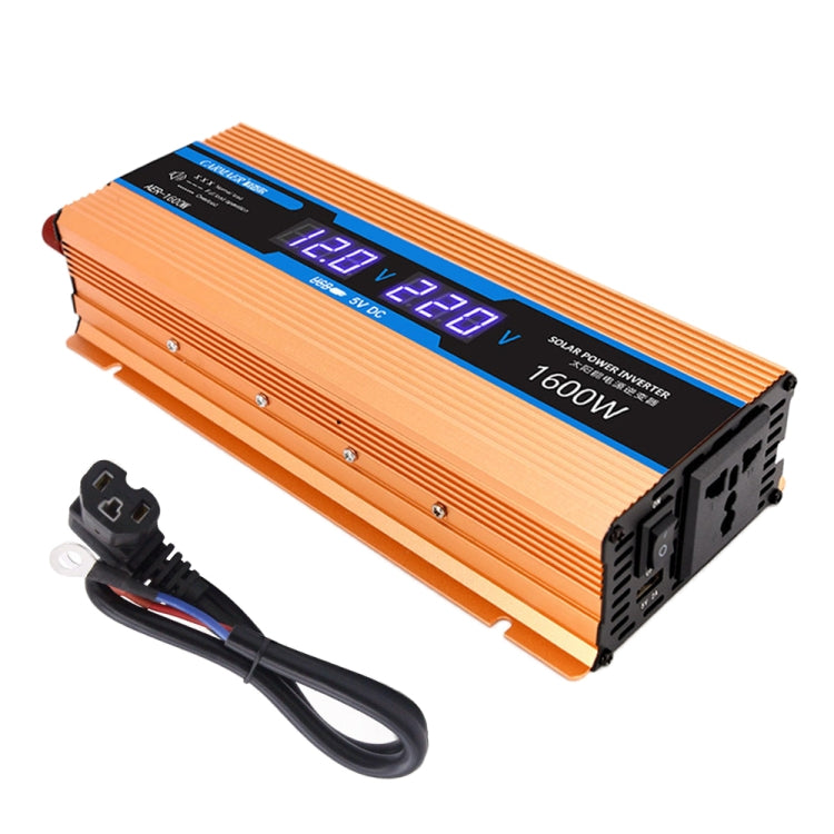 Carmaer 48V to 220V 1600W Car Multi-function Double Digital Display Inverter Household Power Converter - In Car by buy2fix | Online Shopping UK | buy2fix