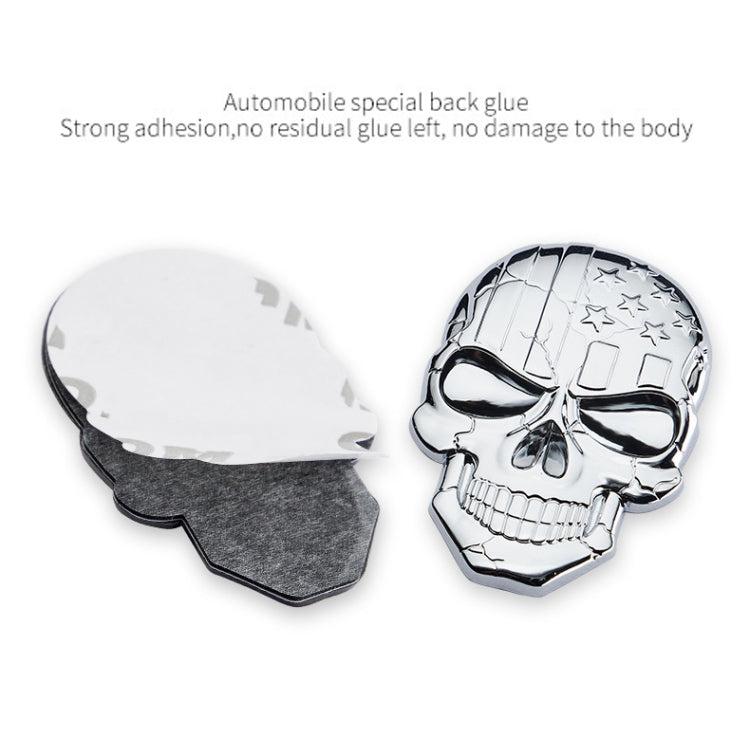 Three-dimensional Devil Skull Metal Plating Car Sticker (Gun Metal) - In Car by buy2fix | Online Shopping UK | buy2fix