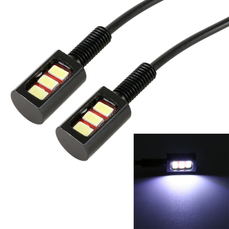 1 Pair DC12V 0.4W 3LEDs SMD-5630 Car / Motorcycle License Plate Light, Cable Length: 27cm - In Car by buy2fix | Online Shopping UK | buy2fix