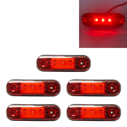 5 PCS MK-327 Car / Truck 3LEDs Side Marker Indicator Light Tail Light (Red Light) - In Car by buy2fix | Online Shopping UK | buy2fix