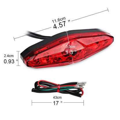 2 PCS KC-WD-NEW-3X Motorcycle LED Brake Light Running Lamp (Red) - In Car by buy2fix | Online Shopping UK | buy2fix
