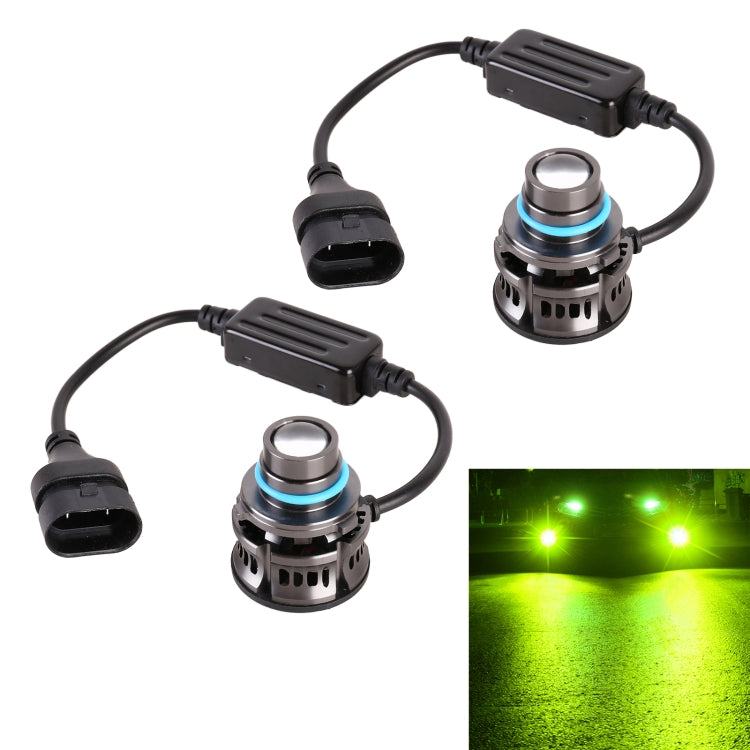 1 Pair 9005 27W / DC12V Car Aluminum Alloy LED Headlight (Lime Green) - In Car by buy2fix | Online Shopping UK | buy2fix