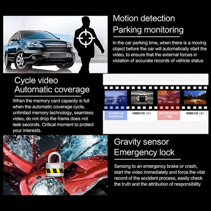 Q50 Car 4 inch HD 1080P Night Vision Front and Rear Dual-lens Driving Recorder -  by buy2fix | Online Shopping UK | buy2fix