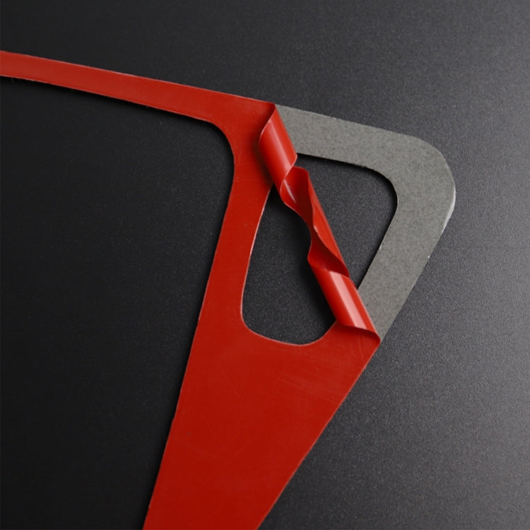 For BMW 3 Series E90 Carbon Fiber Car Gear Position Panel Decorative Sticker,Right Drive (Red) - In Car by buy2fix | Online Shopping UK | buy2fix