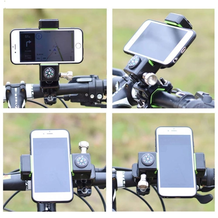 Bicycle / Motorcycle Anti-theft Anti-take Off Mobile Phone Holder with Light (Green) - Outdoor & Sports by buy2fix | Online Shopping UK | buy2fix