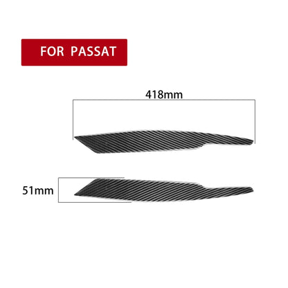 2 PCS / Set Carbon Fiber Car Lamp Eyebrow Decorative Sticker for Volkswagen Passat B6 3C 2005-2010, Drop Glue Version - In Car by buy2fix | Online Shopping UK | buy2fix