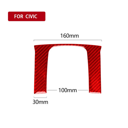 Car Carbon Fiber Gear Decorative Sticker for Honda Tenth Generation Civic 2016-2019, Left and Right Drive Universal (Red) - In Car by buy2fix | Online Shopping UK | buy2fix