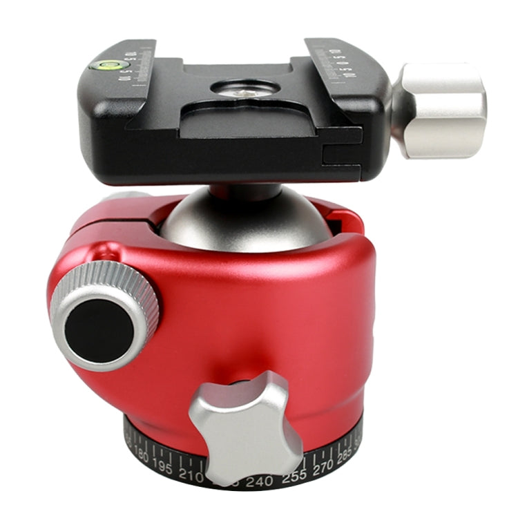 FITTEST X4 Low Center of Gravity High Locking Force Panoramic Ball Head with Quick Release Plate for DSLR & Digital Cameras, Load Max 10kg(Red) - Camera Accessories by FITTEST | Online Shopping UK | buy2fix