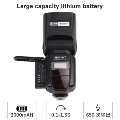 Triopo TR-666 2000mAh 2.4G Wireless Dual TTL Mode Flash Speedlite for Canon / Nikon DSLR Cameras - Shoe Mount Flashes by TRIOPO | Online Shopping UK | buy2fix