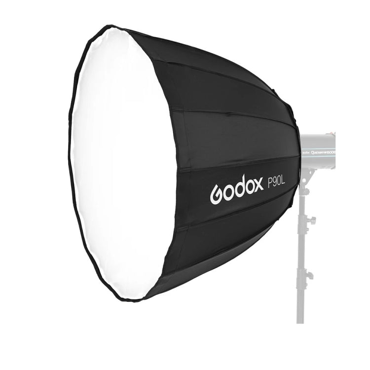 Godox P90L Diameter 90cm Parabolic Softbox Reflector Diffuser for Studio Speedlite Flash Softbox (Black) -  by Godox | Online Shopping UK | buy2fix